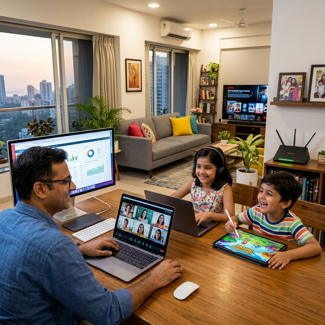 Family enjoying seamless home Wi-Fi connectivity